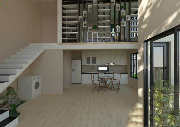 Description: Hình ảnh thiết kế nội thất nhà cấp 4 gác lửng hiện đại tại Thanh Hóa