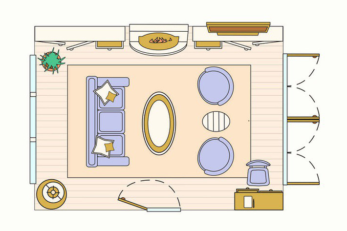 Description: Có 10 bản vẽ thiết kế phòng khách cực tỉ mỉ này thì bạn còn lo gì việc trăn trở xem bố trí phòng khách thế nào cho hợp lý - Ảnh 2.